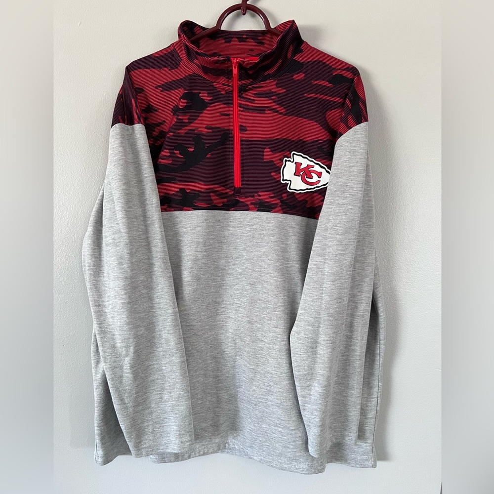 Kansas City Chiefs 1/4 zip shirt